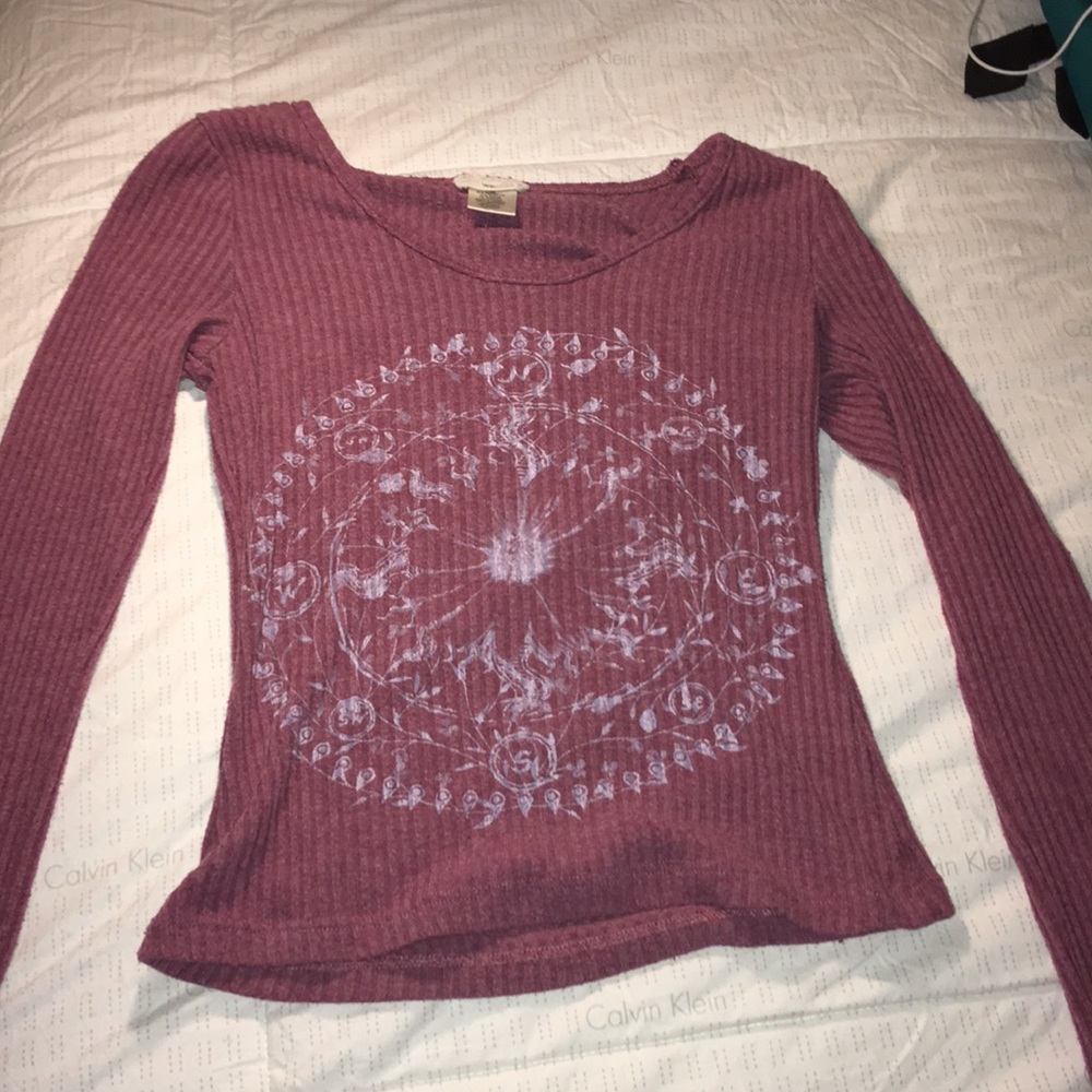 a purple long sleeve